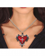Purpur Gothic Herz Medaillon Halskette 
