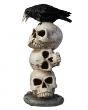 Raven On Skull Tower With LED Light 29cm 