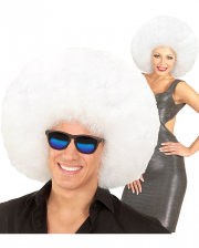 Huge Afro Wig White 
