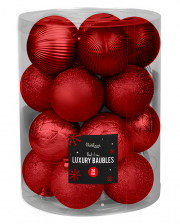 Red Christmas Baubles 20 Pcs. 