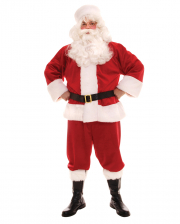 5-tlg. Santa Claus Kostüm mit Plüsch 