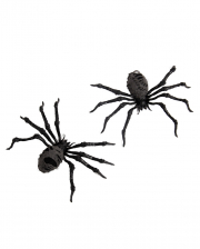 Scary Disgusting Spiders With Cheese Cloth Fur 19cm Set Of 2 