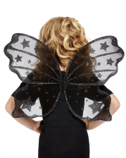 Black Fairy Wings With Glitter Star 