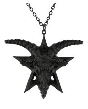 Schwarze Gothic Baphomet Halskette 