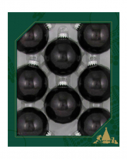 Black Gothic Christmas Balls Ø6,5cm 8 Pieces 