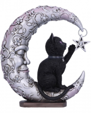 Black Cat On Sleeping Moon Figure 19cm 