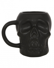 Black Matte Skull Mug 
