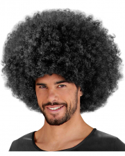 TSNOMORE Mens Short Curly Black Rocker Mustache Beard Mullet Wig California Halloween Cosplay Wig Anime Costume Party Wig Black 