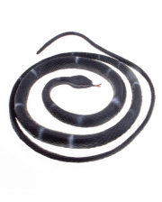Schwarze Schlange aus Latex 80cm 