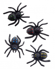 Black Spiders With Suction Cup 4 Pcs. 