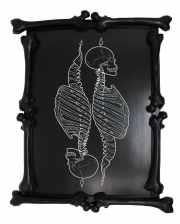Black Gothic Picture Frame With Bones A4 