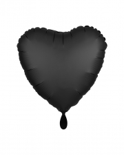Black Heart Foil Balloon Satin Optics 