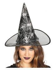 Grauer Hexenhut mit Stoff Flicken Hexen Hut Kostüm Zubehör Halloween