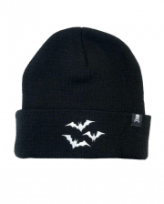 Black Beanie With White Bats