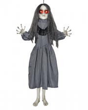 Spooky Doll mit roten LED Augen, Gothic Deko