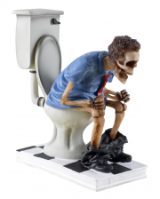 "S(h)it too long" Skelett auf Toilette sitzend 