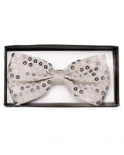 Silver Sequined Bow Tie Deluxe 
