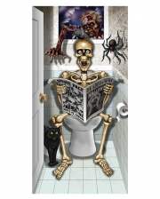 Skeleton Sitting On WC Door Foil 