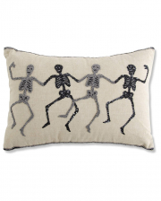 Skeleton Halloween Boutique Cushion With Beads & Sequins 30x45cm 