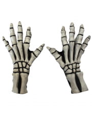 Skelett Handschuhe weiß 