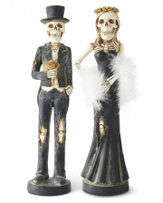 Skelett Lady & Gentleman Kerzenständer 35cm 