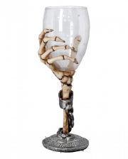 Skeleton Hand With Drinking Glass 21cm 