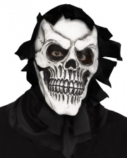 Skull Reaper Maske mit Fetzenkapuze 