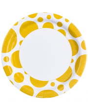 Summer Yellow Dots Paper Plate 8 Pcs.