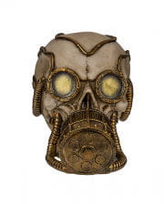 Money Box Skull With Golden Gas Mask