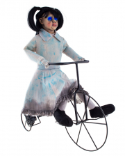Spooky Geistermädchen auf Fahrrad 