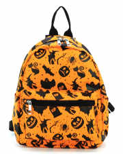 Spooky Halloween Motif Collage Mini Backpack 