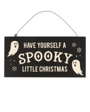 Spooky Little Christmas Hanging Sign 