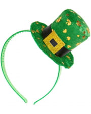 St. Patricks Day Haarreif mit Mini-Hut 