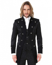 Steampunk Aristocrat Men Coat Black 