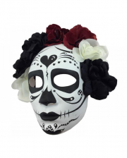 Sugar Skull Maske mit Blüten 