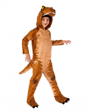 T-Rex Children Costume With Hood Brown 