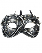 Techno Rose Steampunk Augenmaske mit Nieten 