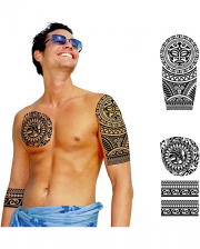 Temporary Tattoos In Maori Design 
