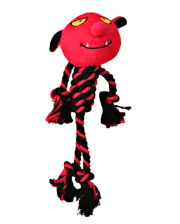 Devil Rope & Plush Dog Toy 