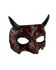 Teuflische Goblin Maske mit Hörner 