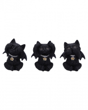 Three Wise Vampuss Vampire Kitten 9cm Set Of 3 