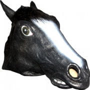 Tiermaske Pferd schwarz 