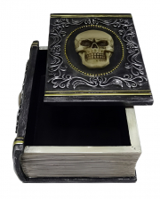 Totenkopf Buch als Schmuckkästchen 11,5cm 