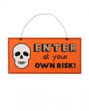 Skull & Enter Hanging Sign 