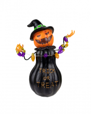 Trick Or Treat Witch Pumpkin Figure With LED 20 Cm 