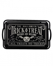 Vintage Halloween Holztablett "Trick or Treat" 