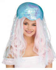 Turquoise Jellyfish Hat With LED Lighting 