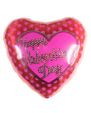 Happy Valentins Day Folienballon mit Punkten 