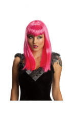 Vampir Glitter Perücke pink 