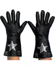 Cowboy Handschuhe schwarz-silber 